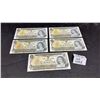 Image 1 : Five 1973 Bank of Canada Uncirculated One Dollar Banknotes Featuring Queen Elizabeth II