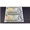 Image 2 : Five 1973 Bank of Canada Uncirculated One Dollar Banknotes Featuring Queen Elizabeth II