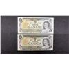 Image 4 : Five 1973 Bank of Canada Uncirculated One Dollar Banknotes Featuring Queen Elizabeth II