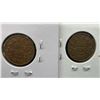 Image 10 : Five Canadian King George V 1-Cent Coins 1932, 33, 34, 35 and 1936