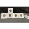 Image 3 : Five Canadian King George V 1-Cent Coins 1932, 33, 34, 35 and 1936