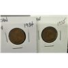 Image 8 : Five Canadian King George V 1-Cent Coins 1932, 33, 34, 35 and 1936