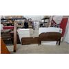 Image 1 : Art Deco Full Size Headboard and Footboard, and Wood Bed Rail