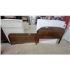 Image 2 : Art Deco Full Size Headboard and Footboard, and Wood Bed Rail