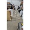 Image 1 : White Wrought Iron Bed Frames with Brass Accents, Antique