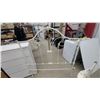 Image 2 : White Wrought Iron Bed Frames with Brass Accents, Antique