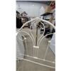 Image 3 : White Wrought Iron Bed Frames with Brass Accents, Antique
