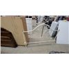 Image 5 : White Wrought Iron Bed Frames with Brass Accents, Antique