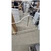 Image 6 : White Wrought Iron Bed Frames with Brass Accents, Antique