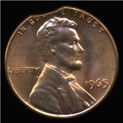 1965 Lincoln Cent Clipped Error Choice UNC (COI-6305)