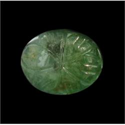 5.75ct. Stunning Green Beautiful Natural Carved Emerald  (GEM-22032)