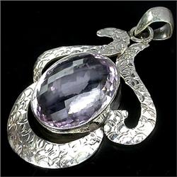 89ct Huge Luxury Top Pink Amethyst Sterling Pendant   (JEW-1852)