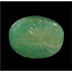 4.26ct. Stunning Green Beautiful Natural Carved Emerald  (GEM-22035)