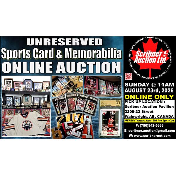 SPORTS CARD & MEMORBILIA AUCTION : LIFETIME COLLECTIOIN !