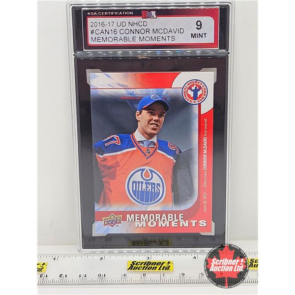 2016-17 UD NHCD #CAN16 Connor McDavid : Oilers Memorable Moments (Certified KSA 9 Mint)