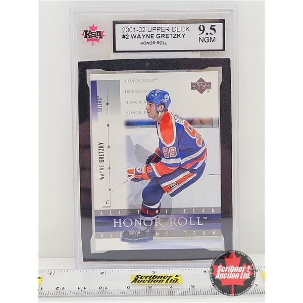 2001-02 Upper Deck #2 Wayne Gretzky Honor Roll : Oilers (Certified KSA 9.5 NGM)