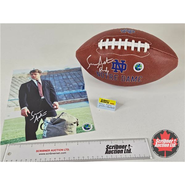 Autographed 8x10 Photo & Football : Sean Astin (No COA)