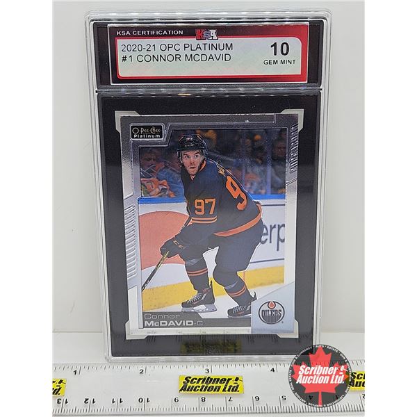 2020-21 OPC Platinum #1 Connor McDavid : Oilers (Certified KSA 10 GEM MINT)