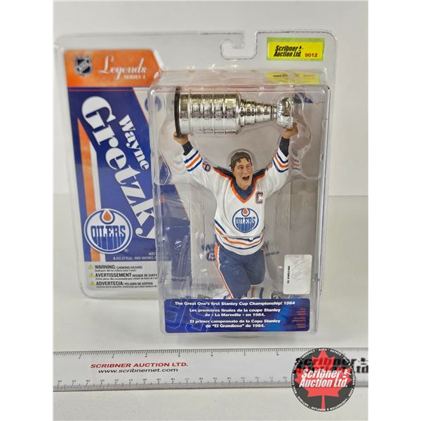NHL Legends Series 4 Action Figure : Wayne Gretzky - Oilers (McFarlane Toys) (Certified NHL) (Packag