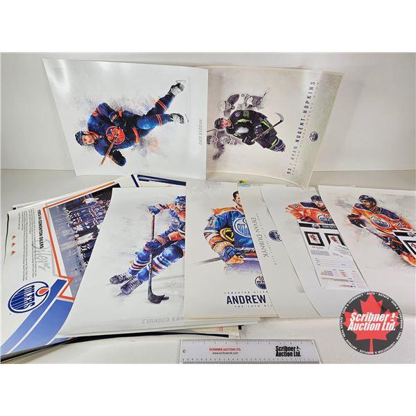Oilers Posters (37) : Variety of Sizes (Largest Measures : 18"H x 24"W)