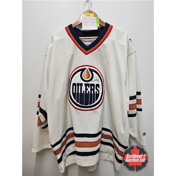 Autographed Hockey Jersey : Mike Comrie - Oilers (Size XL) (No COA)