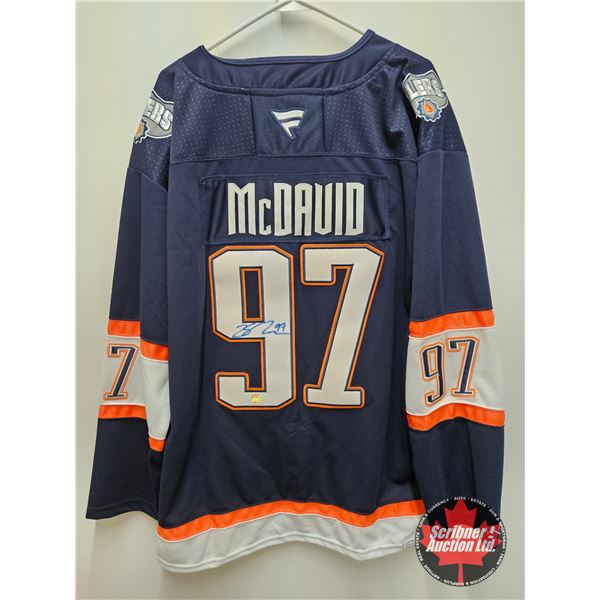 Autographed Hockey Jersey : Connor McDavid - Oilers (Size 52) (Certified KB Authentics)