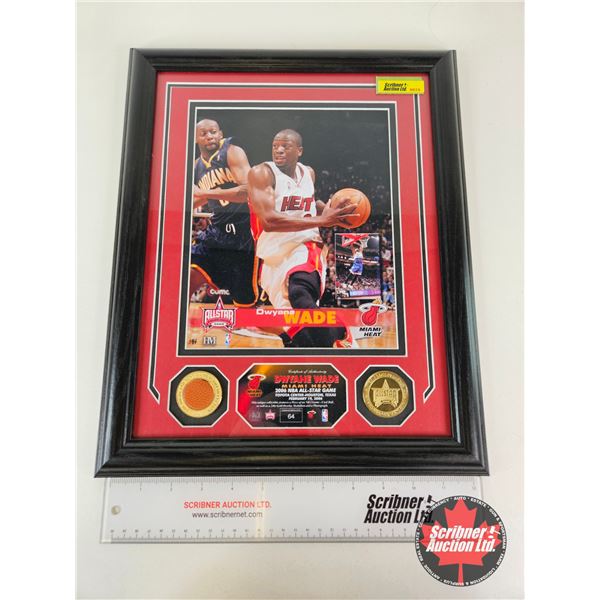 Framed & Matted Photo : 2006 NBA All-Star Game Used Basketball : DWAYNE WADE : Miami Heat (COA : The