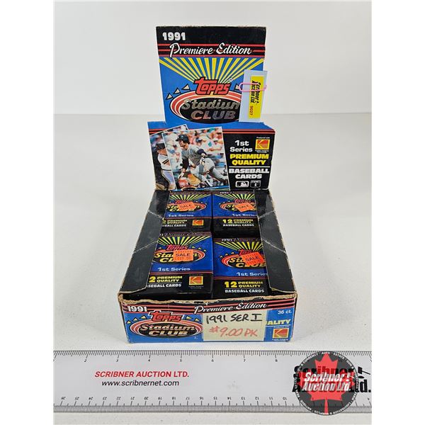 1991 Topps Baseball Cards (35 Pkgs) : Stadium Club 1st Series Premiere Edition
