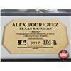 Image 5 : ALEX RODRIGUZ COLLECTOR COMBO : Framed & Matted Photo + World's Champion Card : Texas Rangers "AROD"