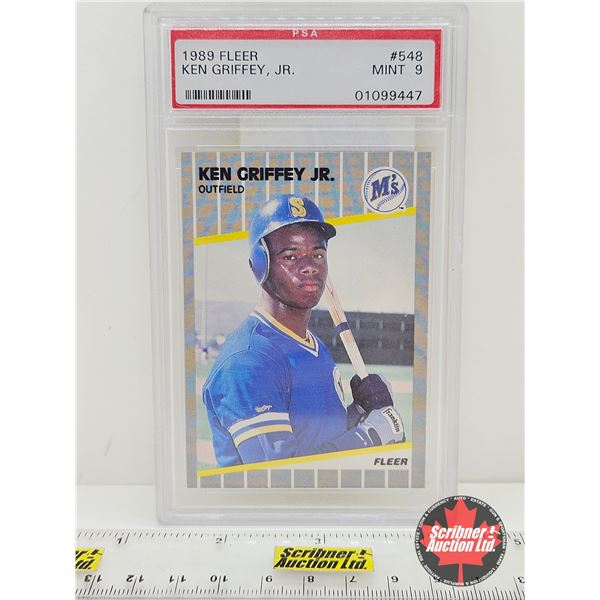 1989 Fleer #548 Ken Griffey Jr. : Mariners (Certified PSA MINT 9)