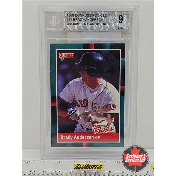 1988 Donruss Rookies #14 Brady Anderson : 2001 Donruss Anniv. Originals (Certified Beckett 9 MINT)