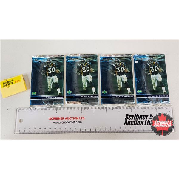 1999 Upper Deck Black Diamond Football Cards (4 Pkgs) (Unopened)