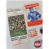Image 2 : Vintage CFL Memorabilia : Incl. - Buttons - Handbook - 1954 CFL Book