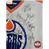 Image 2 : Autographed Hockey Jersey : Oilers (Size Sm) (No COA) - Bill Guerin - Kevin Lowe - Todd Marchant - B