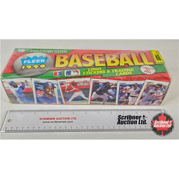 1990 Fleer Baseball Logo Stickers & Trading Cards : 10th Anniversary Edition (Unopened)