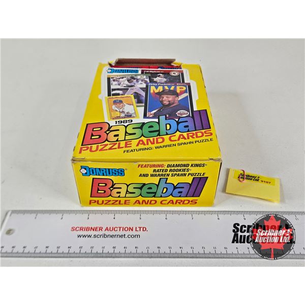 1989 Donruss Baseball Puzzle and Cards (Display Box Lot with Contents / Individual Pkgs Unopened)