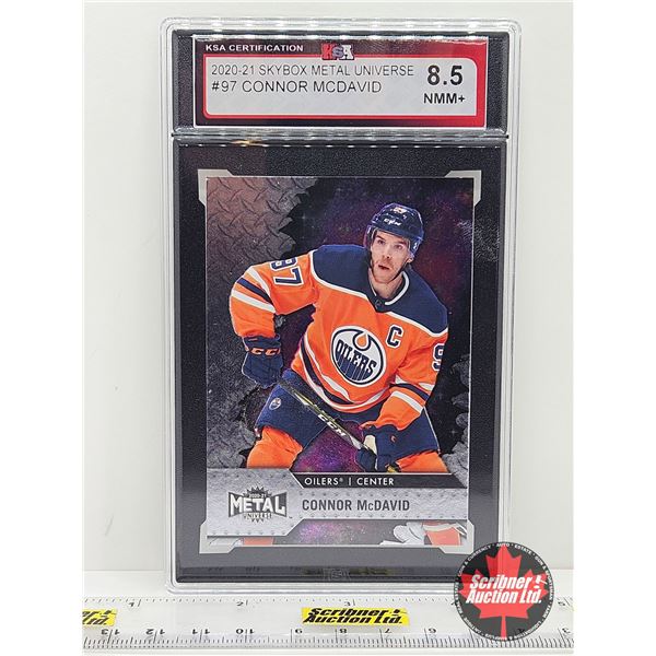 2020-21 Skybox Metal Universe #97 Connor McDavid : Oilers (Certified KSA 8.5 NMM+)