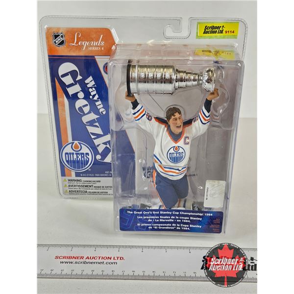 NHL Legends Series 4 Action Figure : Wayne Gretzky - Oilers (McFarlane Toys) (Package Measures : 9-1