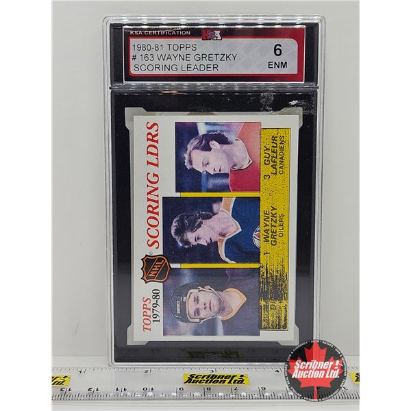 1980-81 Topps #163 Wayne Gretzky Scoring Leader : Oilers (Certified KSA 6 ENM)