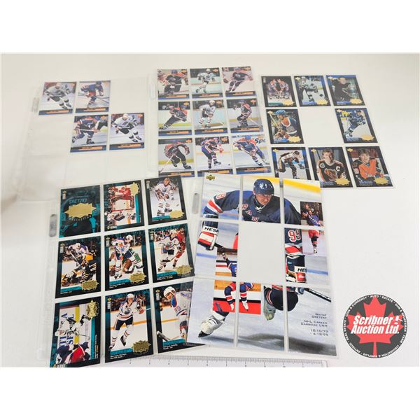 Upper Deck Wayne Gretzky Hockey Cards (38) in Display Sleeves