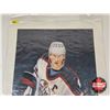 Image 2 : Poster with Print of Wayne Gretzky Painting : Edmonton Oilers  (Measures : 29"H x 22"W)