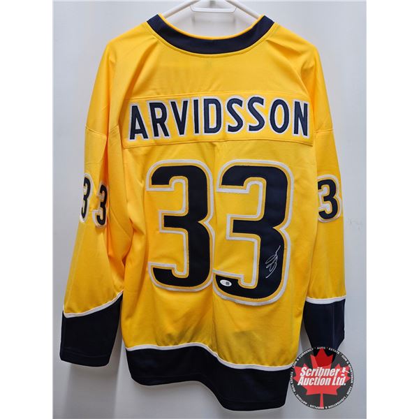 Autographed Hockey Jersey : Viktor Arvidsson Nashville Predators (Size XL) (Certified JSA)
