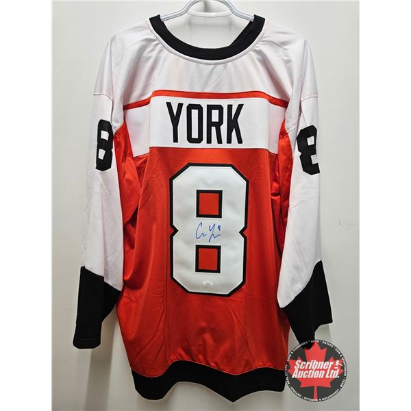 Autographed Hockey Jersey : Cam York Flyers (Size Unknown) (Certified JSA)