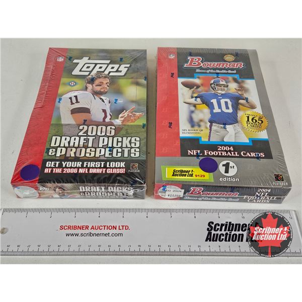 NFL Football Cards (2 Packages) (Unopened) - 2004 Bowman : 1st Edition - 2006 Topps : Draft Picks &