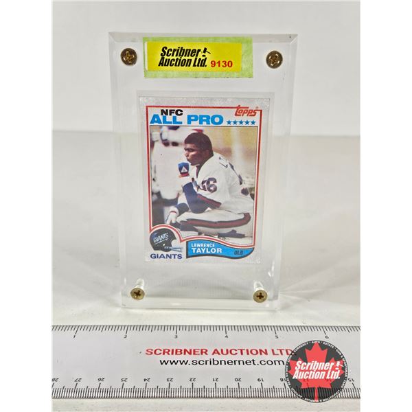 1982 Topps Football Card : Lawrence Taylor New York Giants : NFC All Pro ( In Display Case)