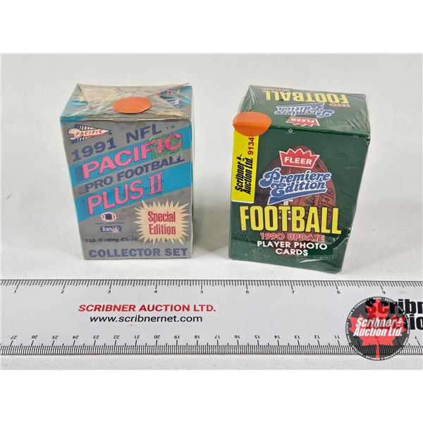NFL Football Cards (2 Packages) (Unopened) - 1990 Fleer : Premiere Edition - 1991 Pacific Plus II :