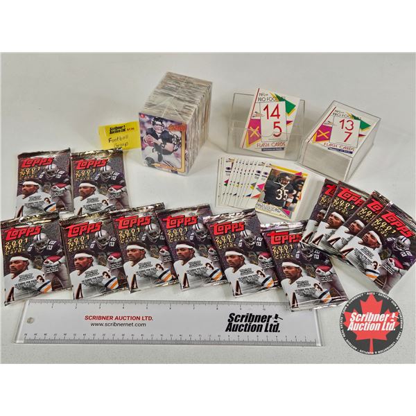 NFL Group : - 2001 Topps Football Cards (12 Packs) (Unopened) - Variety of Football Cards in Hard P