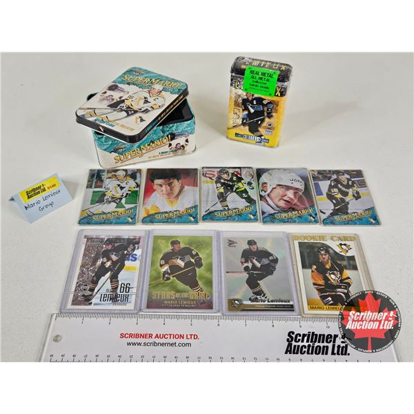 Mario Lemieux : Pittsburgh Penguins Group : - All Metal Cards in Tin (Unopened) - Tin of Cards - Var