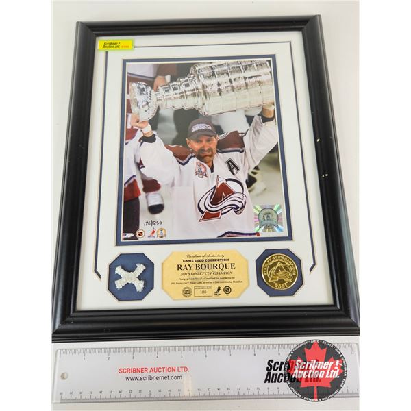 Framed & Matted Photo : RAY BOURQUE : Colorado Avalanche : 2001 Stanley Cup Champion (COA : The High