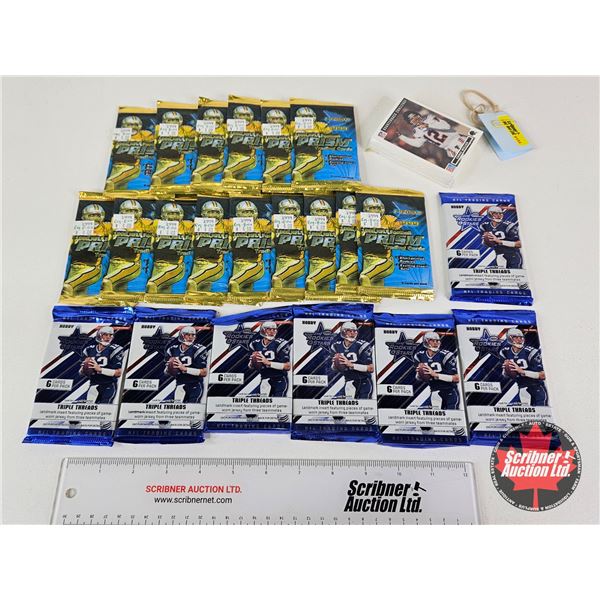 NFL Trading Cards Group : - Upper Deck Domino's Pizza Cards - 2004 Donruss Leaf Rookies & Stars (7